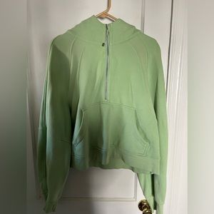 Lululemon oversized half zip scuba hoodie! Creamy mint. XL/XXL